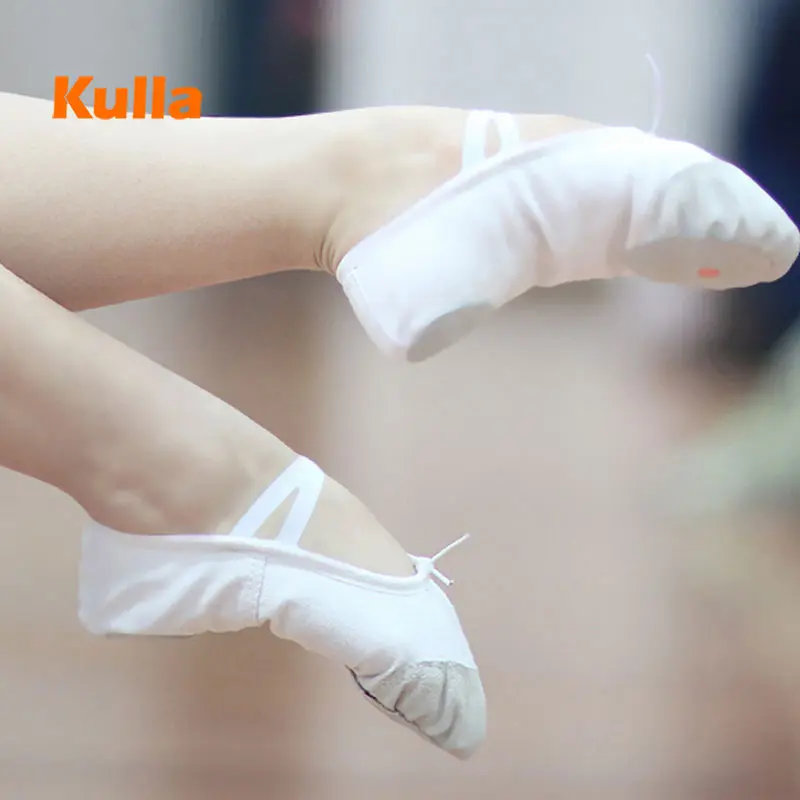 

Ballet Dance Shoes Women Yoga Sneakers Kids Girls Ballets Gym Indoor Pink Canvas Flat Slippers Children's Dancing Shoe Female