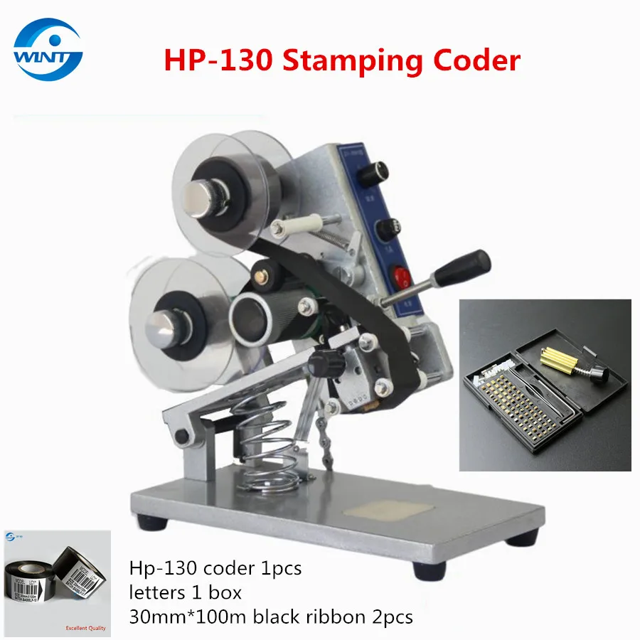 HP-130 Hot Ribbon Stamping Machine Production Date Number Shelf Life Aluminum  Plastic Food Packaging Gag Coding Printer