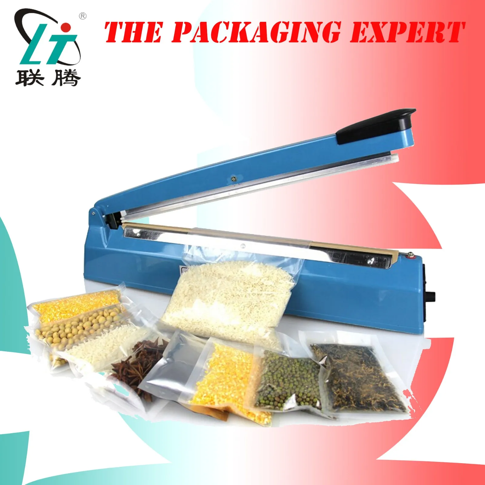 Impulse Sealer Heat Plastic Bag Sealing Machine Hand Press Heating Film F-200 Free shipping | Бытовая техника