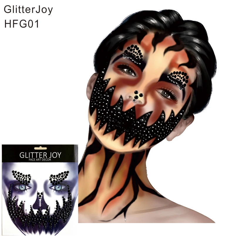 HFG01 1 шт. стикер с изображением тыквы для макияжа лица украшение тела декор