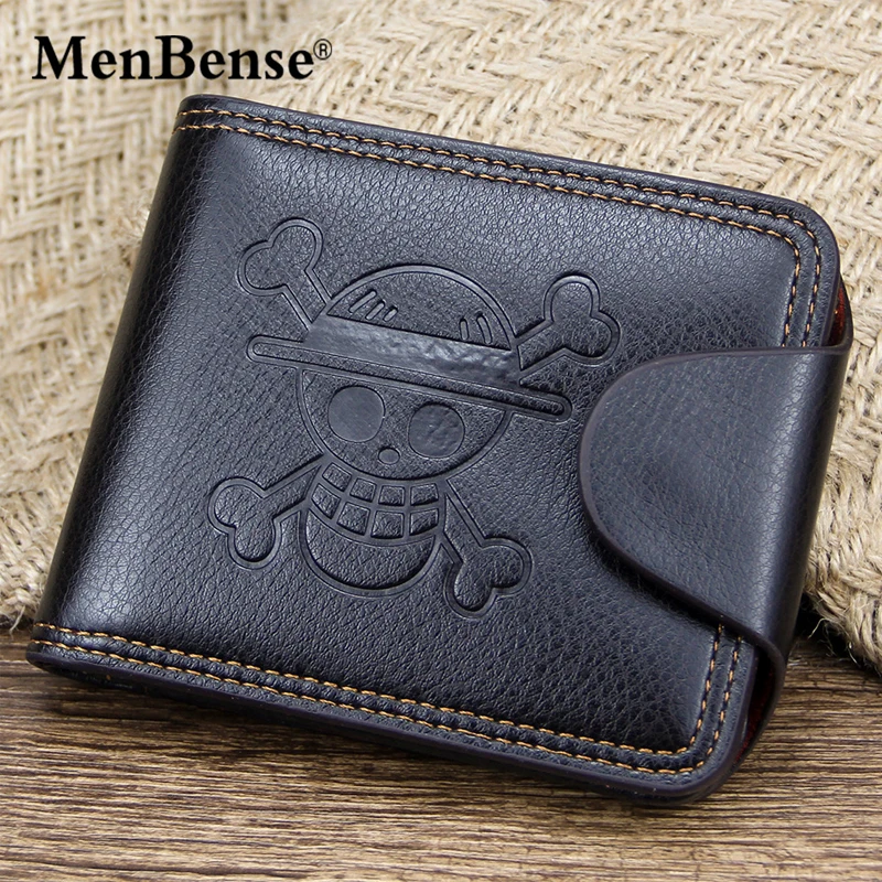 MenBense Pu Leather Youth Student Anime Short Wallet Men Ourse Card Holder Money Mini Female Bag Handbag Male Coin Purse Gift