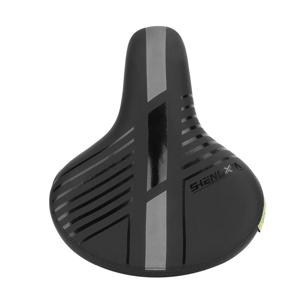 

Ergonomic Soft Wide Electric Bicycle Saddle Seat Bike Cushion Cover Accessory (Black & Grey)
