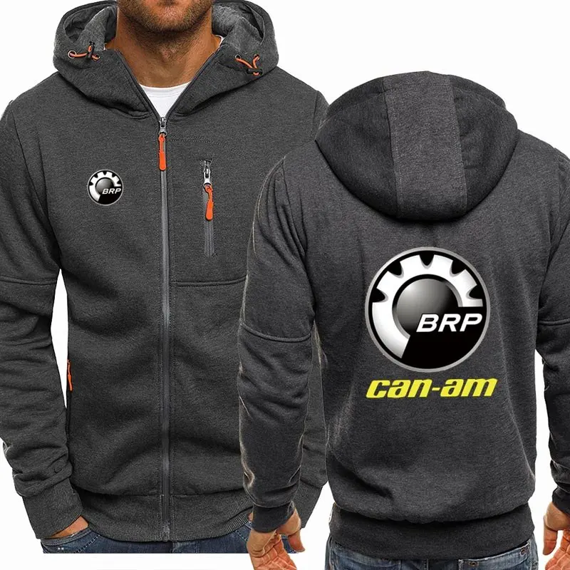 

NEW Spring Autumn Man BRP Can-am Logo Jacket Print Casual Hip Hop Harajuku Long Sleeve Hooded Sweatshirts Zipper Hoodies Hoody