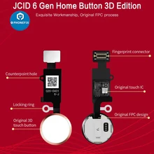 JC 6Th 3D Home Button with Return Function for iPhone 7/7Plus/8/8Plus Menu Keypad Return Universal Fingerprint Flex Cable Repair