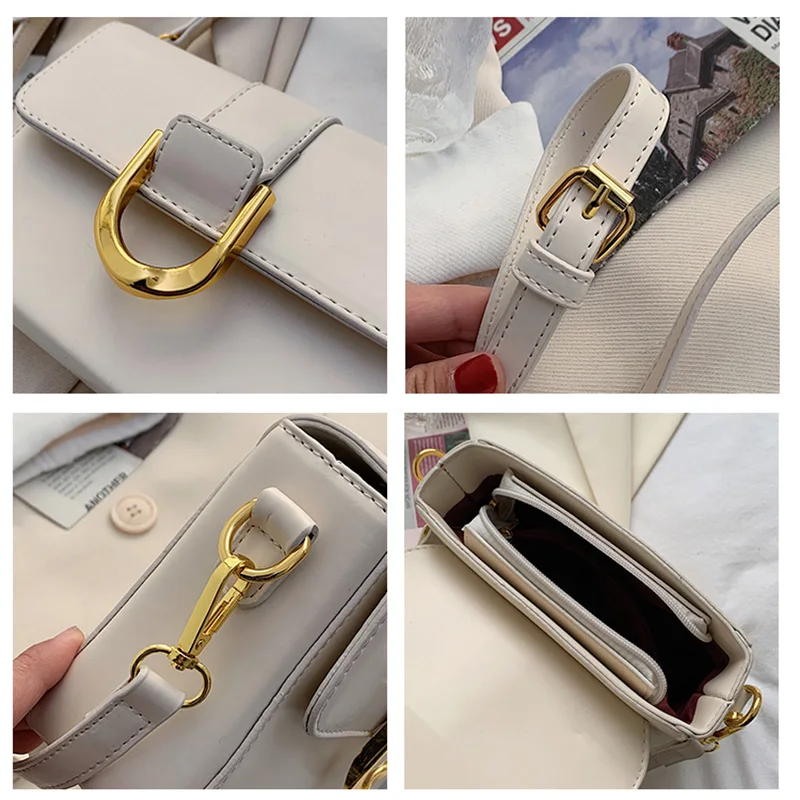 

Small PU Leather Crossbody Bags For Women 2021 Shoulder Bag Ladies Simple Female Branded Trend Luxury Handbags And Purses Sac