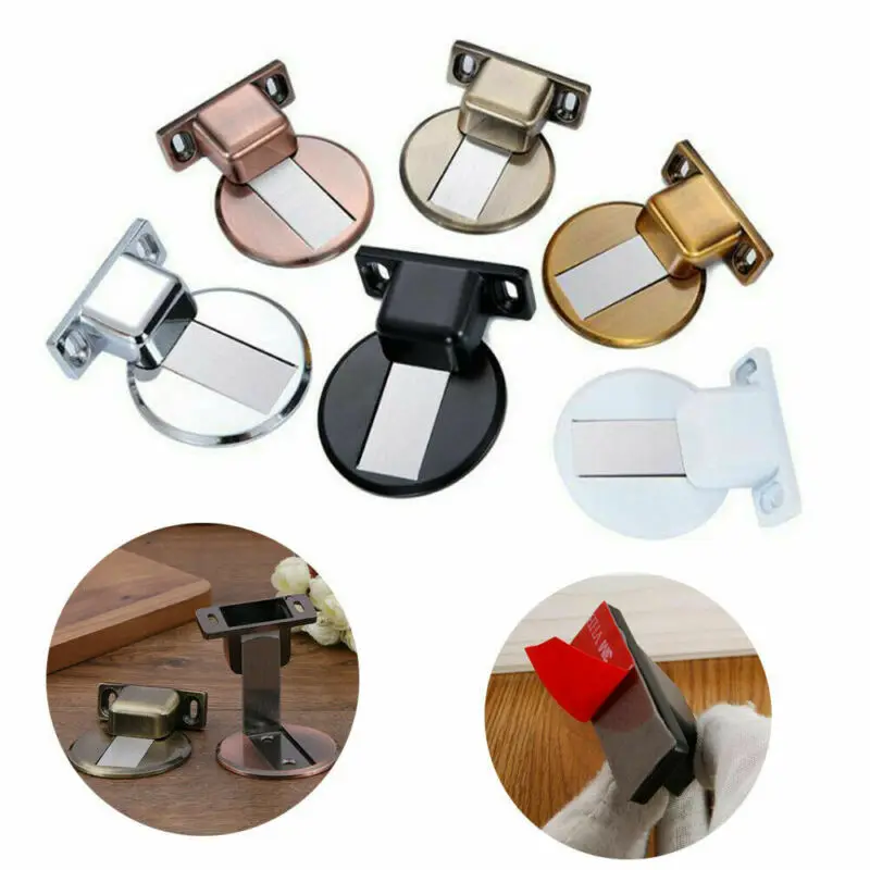 Прочная Магнитная дверная Стопорная напольная самоклеящаяся пробка из