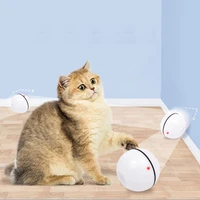 interactive cat toy usb rechargeable led light 360 degree self rotating ball pets playing toys motion activated pet ball toy
