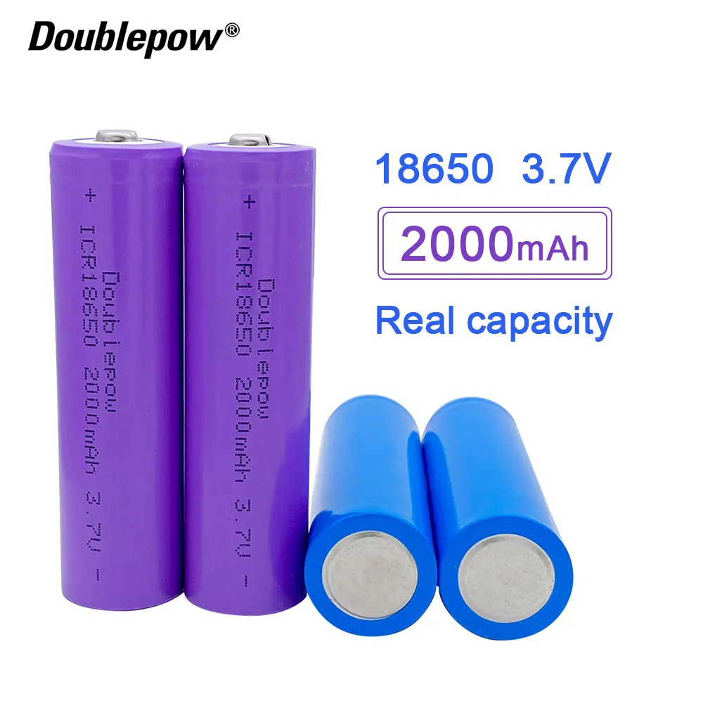 Новая Оригинальная батарея Doublepow 18650 3 7 V 2000mah литиевая аккумуляторная для