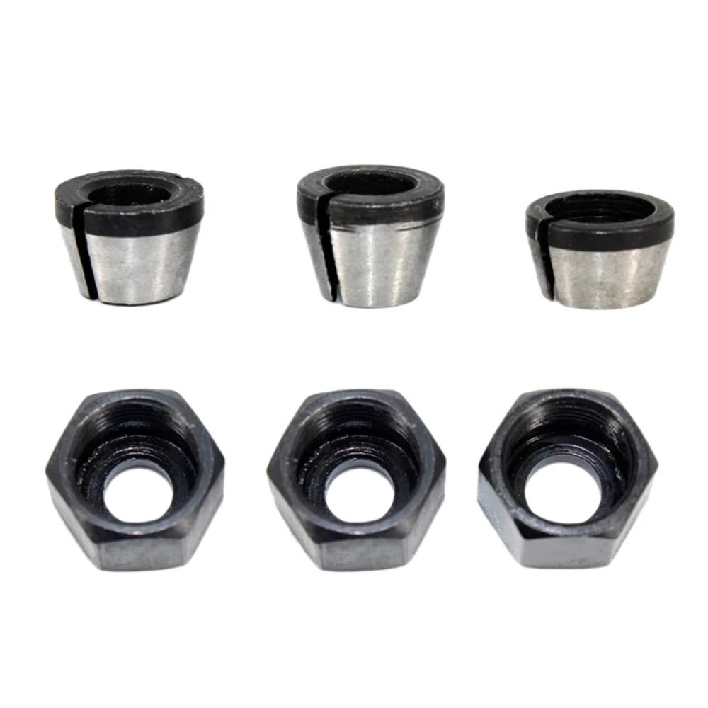 

Trimming Machine Chuck Accessories Conversion Sleeve 6mm1/4,8mm Accessories Jacket -6mm Chuck Trimming Machine Milling Cutter