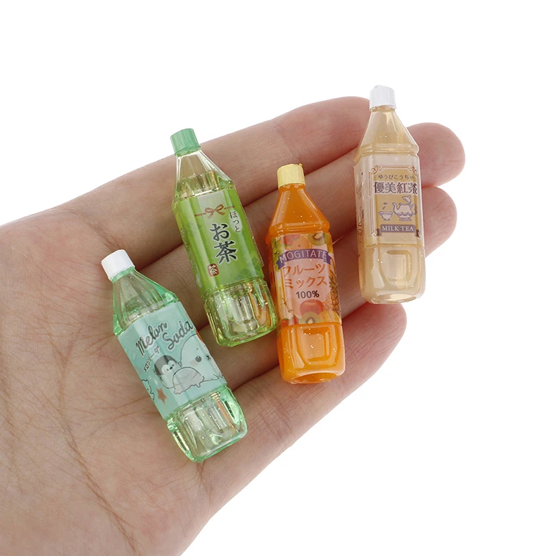 Кукольный домик 1/4 шт. мини-бутылки для воды черный чай зеленый сок кукла игрушки