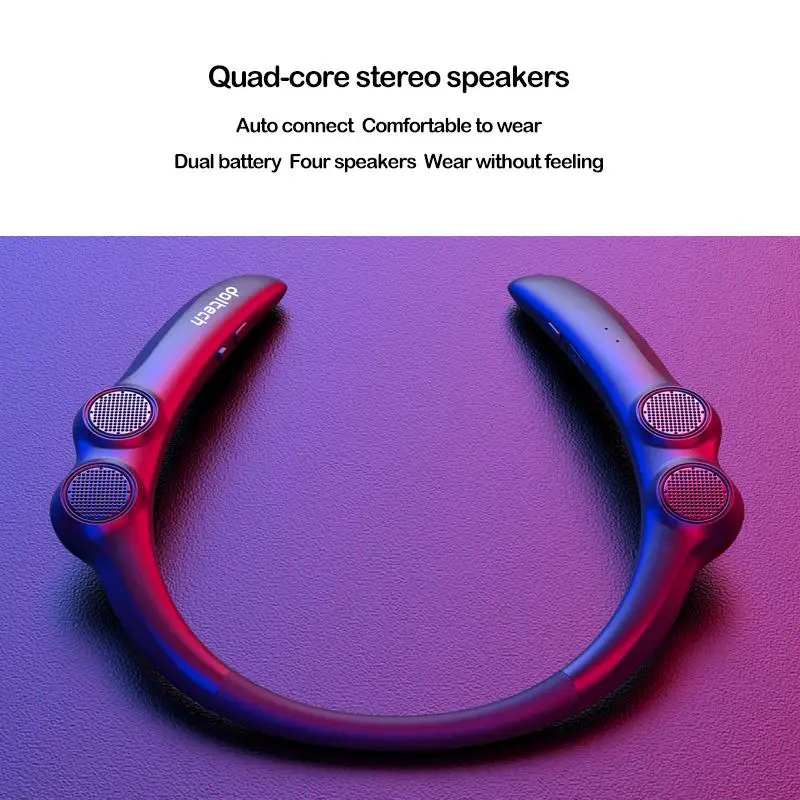 Новинка 2021 подвесной беспроводной Bluetooth-динамик на шею портативный
