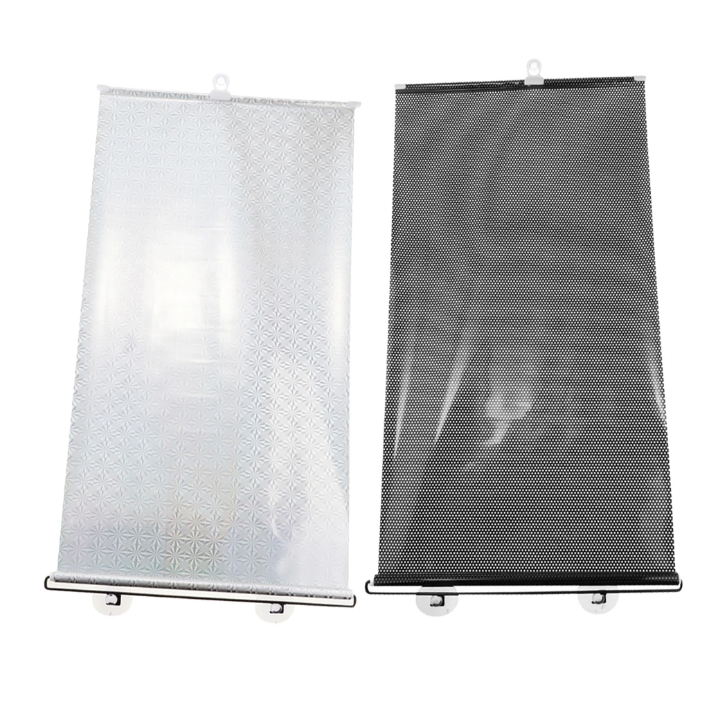 Шторка Солнцезащитная выдвижная 40x125 см УФ-защита цвет белый/черный | Автомобили и