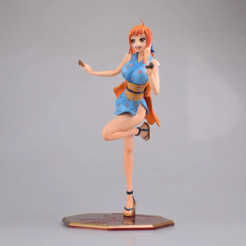 

Аниме One Piece Nami короткая юбка женская ниндзя ПВХ экшн-фигурка Коллекционная модель игрушка 22 см
