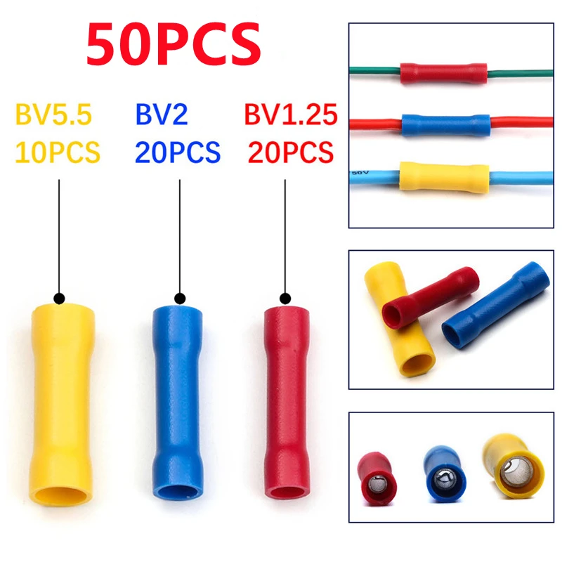 50 шт. обжимные клеммы для электрических проводов | Строительство и ремонт