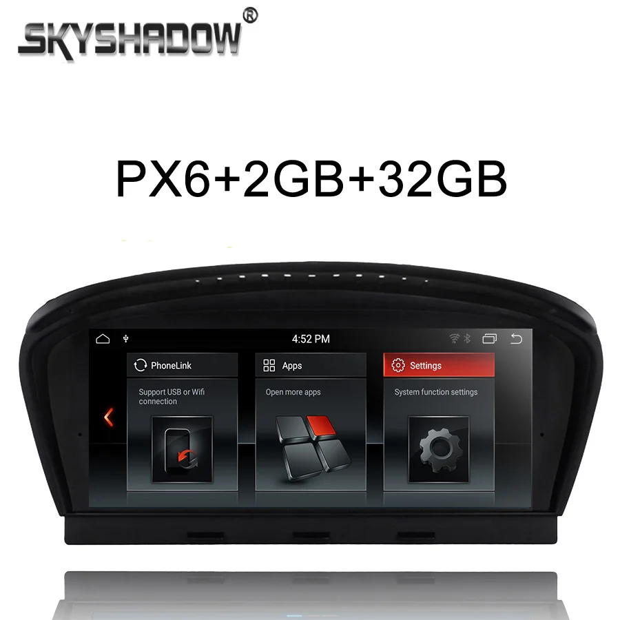 Автомобильный DVD плеер DSP PX6 IPS Android 8 1 2 ГБ + 32 Гб WIFI Bluetooth 5 0 RDS радио GPS для BMW E60 E61 E63 E64