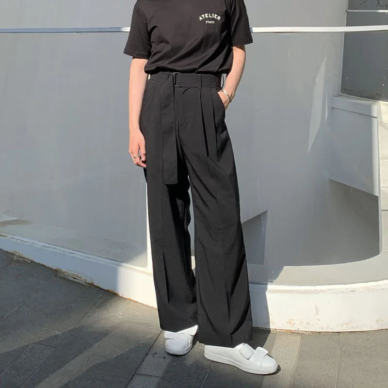 

Брюки мужские, в японском и корейском стиле, длинные, повседневные, прямые, широкие