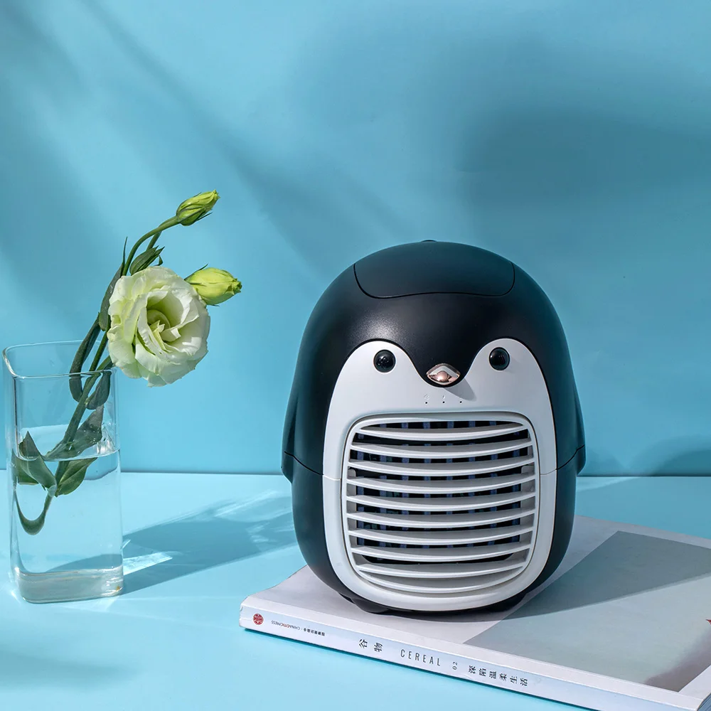 

Настольный вентилятор охлаждения воздуха DC5V USB Mini Penguin, 3 скорости, летний охлаждающий вентилятор, аккумулятор 2000 мА · ч