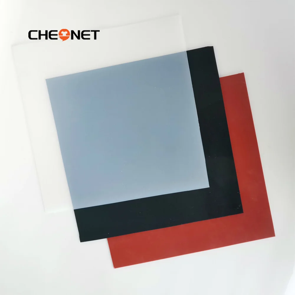 1mm/1.5mm/2mm Red/Black Silicone Rubber Sheet 250X250mm Black Silicone Sheet, Rubber Matt, Silicone Sheeting for Heat Resistance