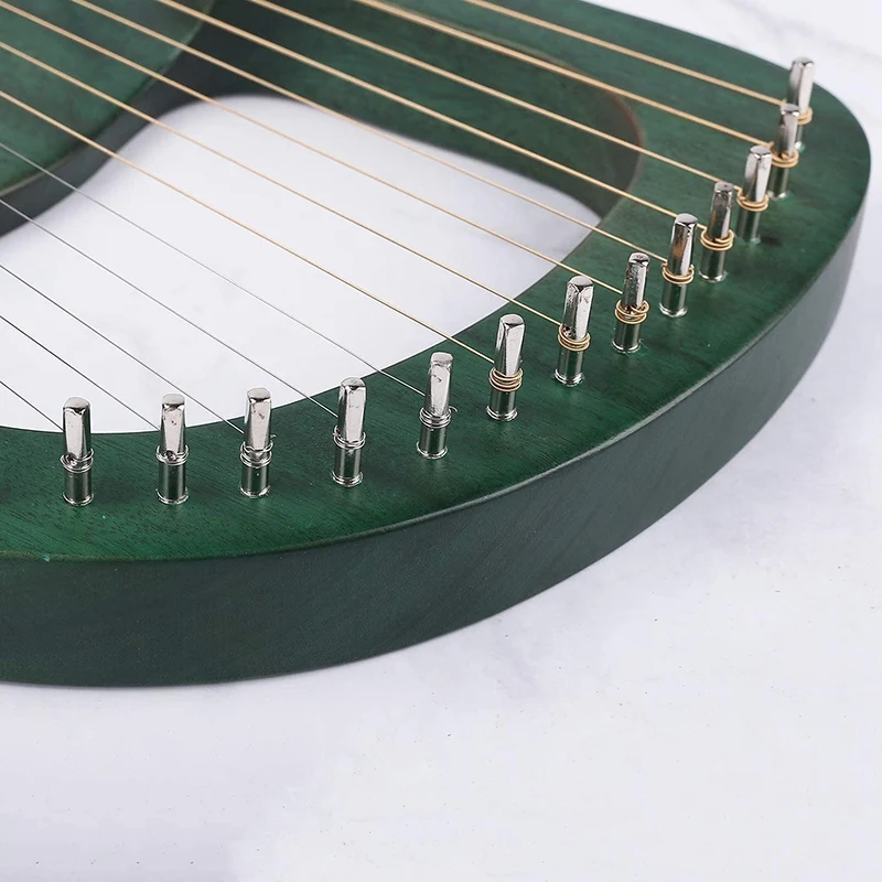 Lyre Harp 16 струн Heptachord твердая древесина красное дерево с настройкой гаечный ключ