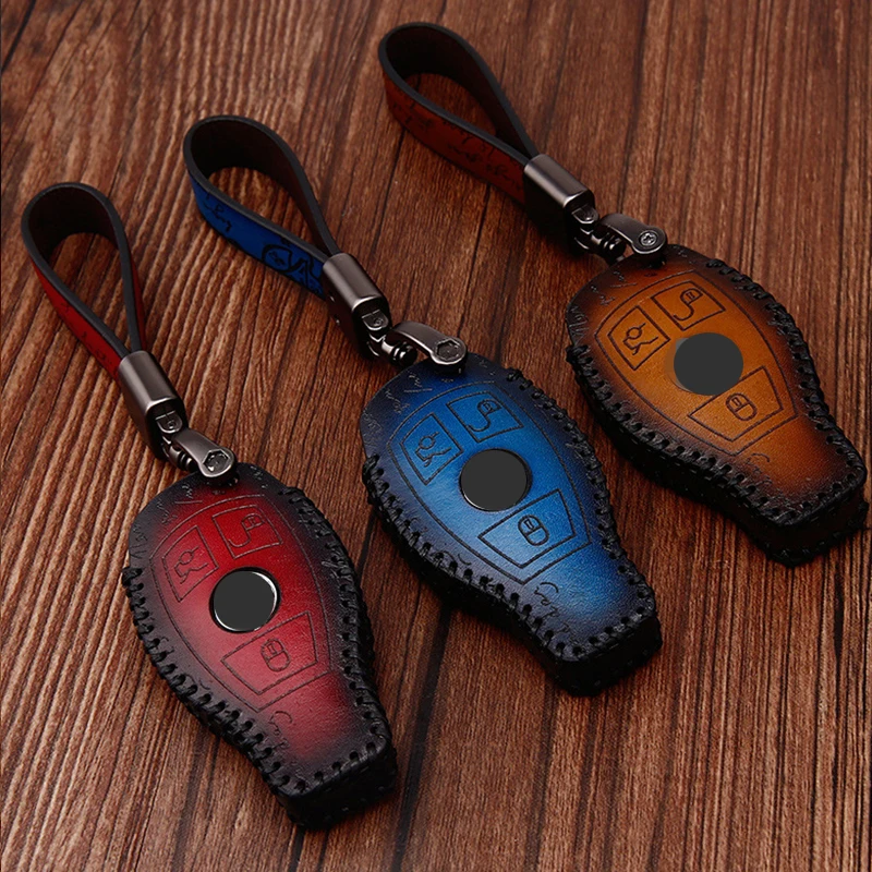 Чехол для автомобильного ключа в стиле ретро чехол ключей с цепочкой Mercedes Benz W203