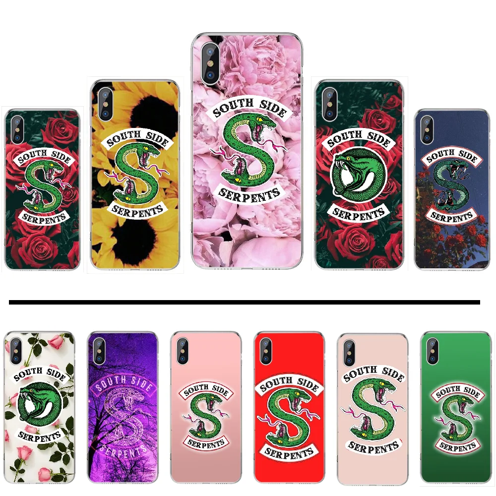 &quotЮжная сторона змеи&quot ривердейл Чехол черный мягкий чехол для телефона iphone 4 4S 5