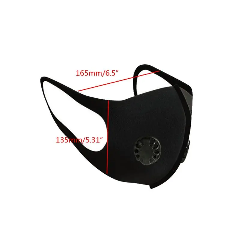 

3Pcs Protective Filter Face Mask Breathable Anti Dust Reusable Mouth Mask Unisex 2XPC