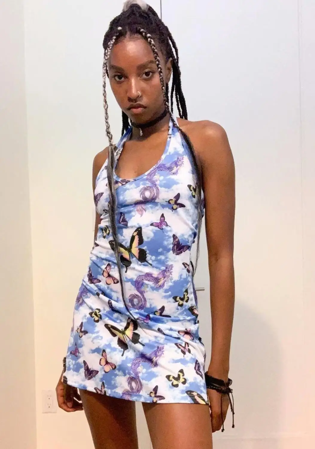 

2021 Summer Dress for women Backless Mini Girls dress short sleeve top tee short skirt women set