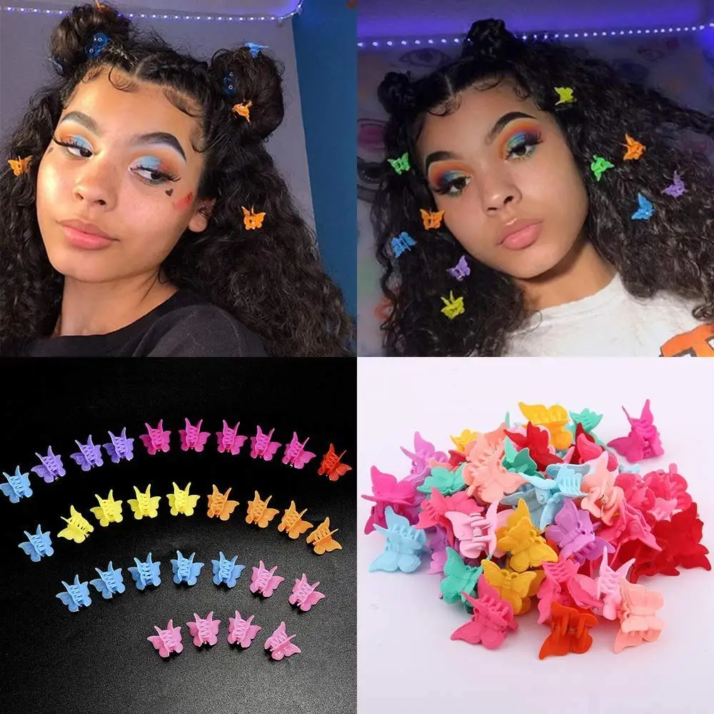 

20Pcs Colorful Butterfly Hair Clips Grip Claw Barrettes Mini Clamps Jaw Hairpin Hair Styling Accessories Tool