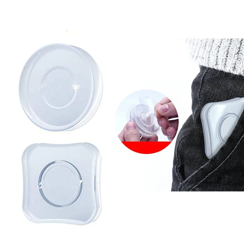 Прозрачные многоразовые двухсторонние клейкие подушечки для ванной комнаты