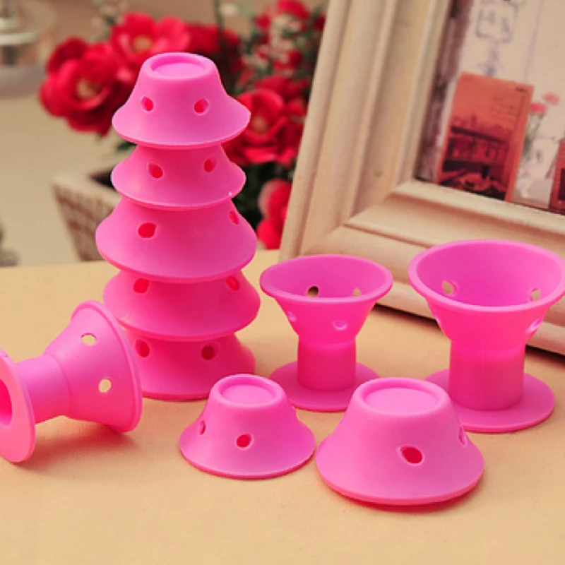 10 шт. ролик для прически в виде гриба силиконовые щипцы завивки волос сделай сам