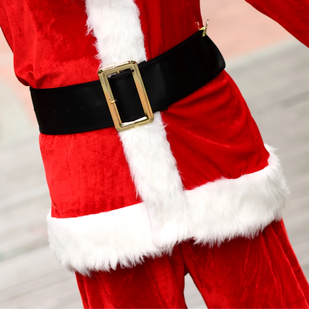 Рождественский костюм Санта Клауса с длинными волосами 5 шт./лот Косплей Клаус