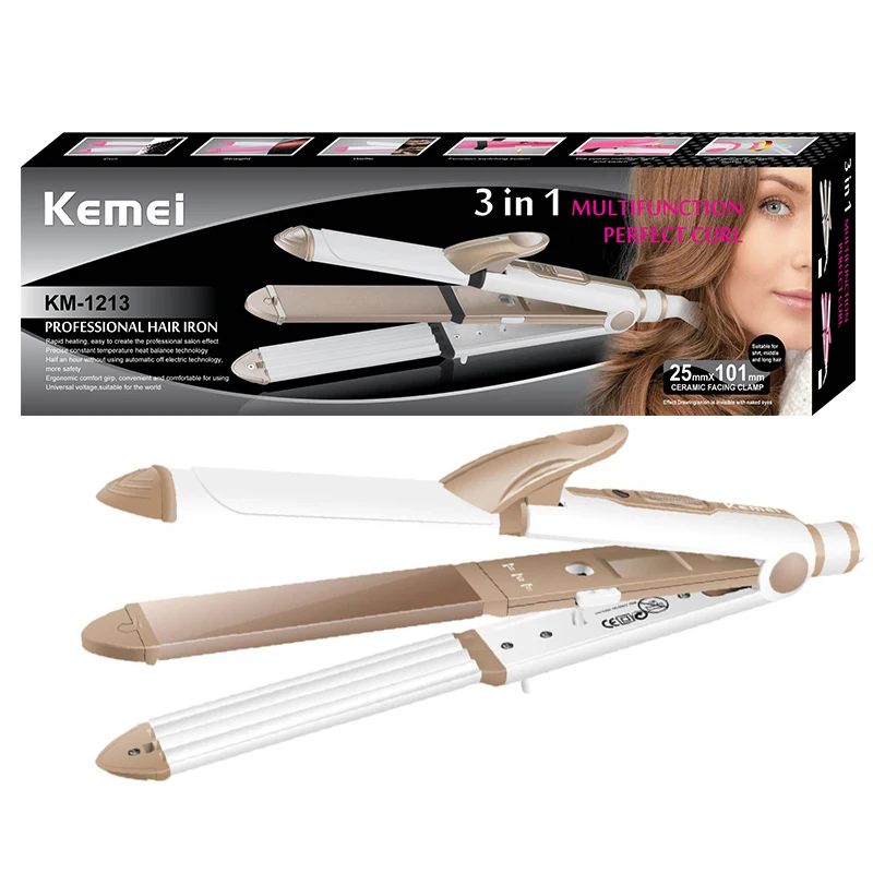 3 в 1 Профессиональный быстрый утюжок электрический выпрямитель для волос
