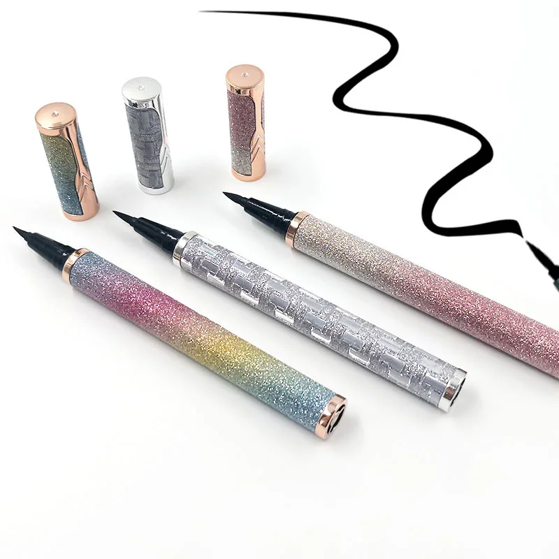 New 10pcs Magic Self-adhesive Eyeliner Pen Glue-free Magnetic-free for False Eyelashes Waterproof No Blooming Eye Liner Pencil