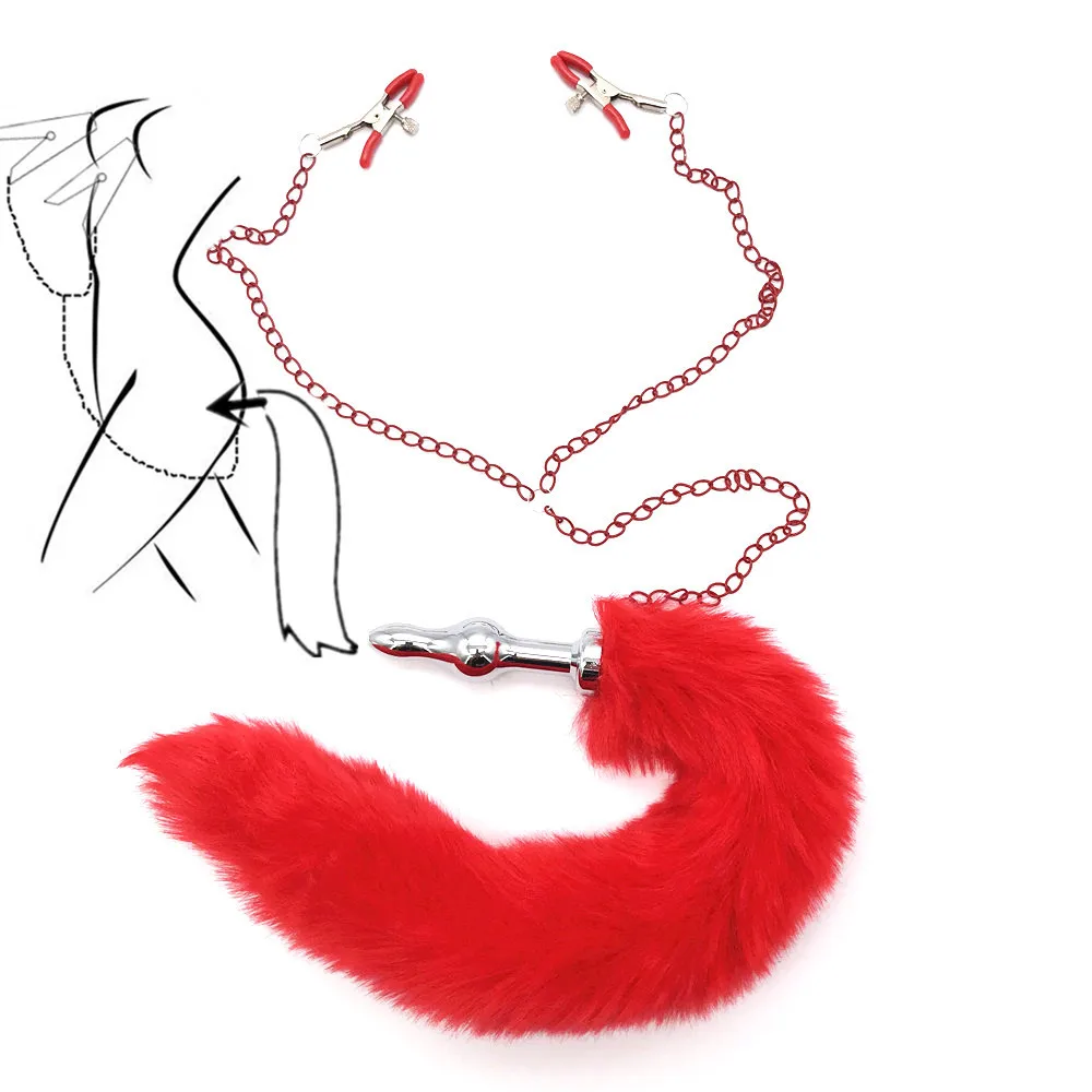 Женские гей игры для взрослых секс игрушки лисий хвост Анальная пробка товары SM