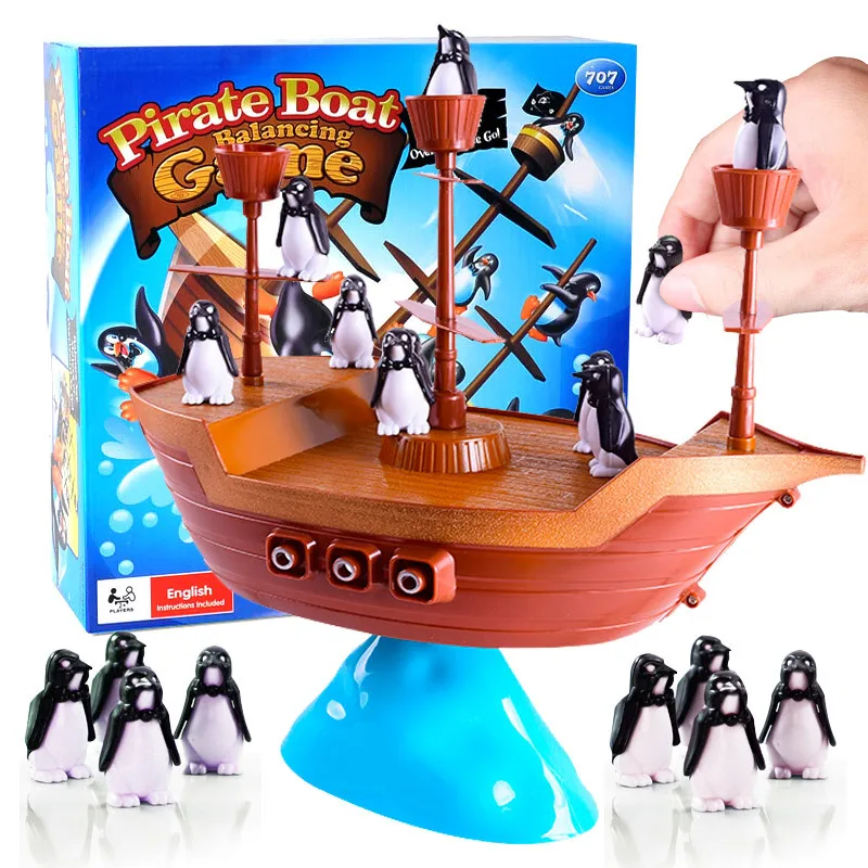 Настольная игра баланс Пингвин пиратский корабль балансирующая игра забавная Интерактивная Повседневная настольная игра для родителей и ...