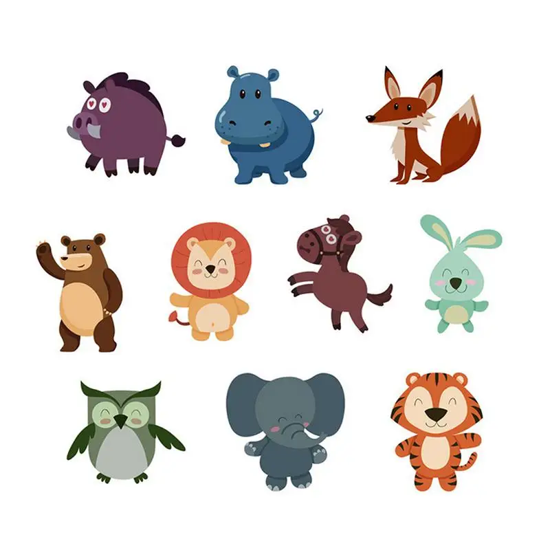 Джунгли Животные наклейки на стену для детей комнаты сафари детской детский