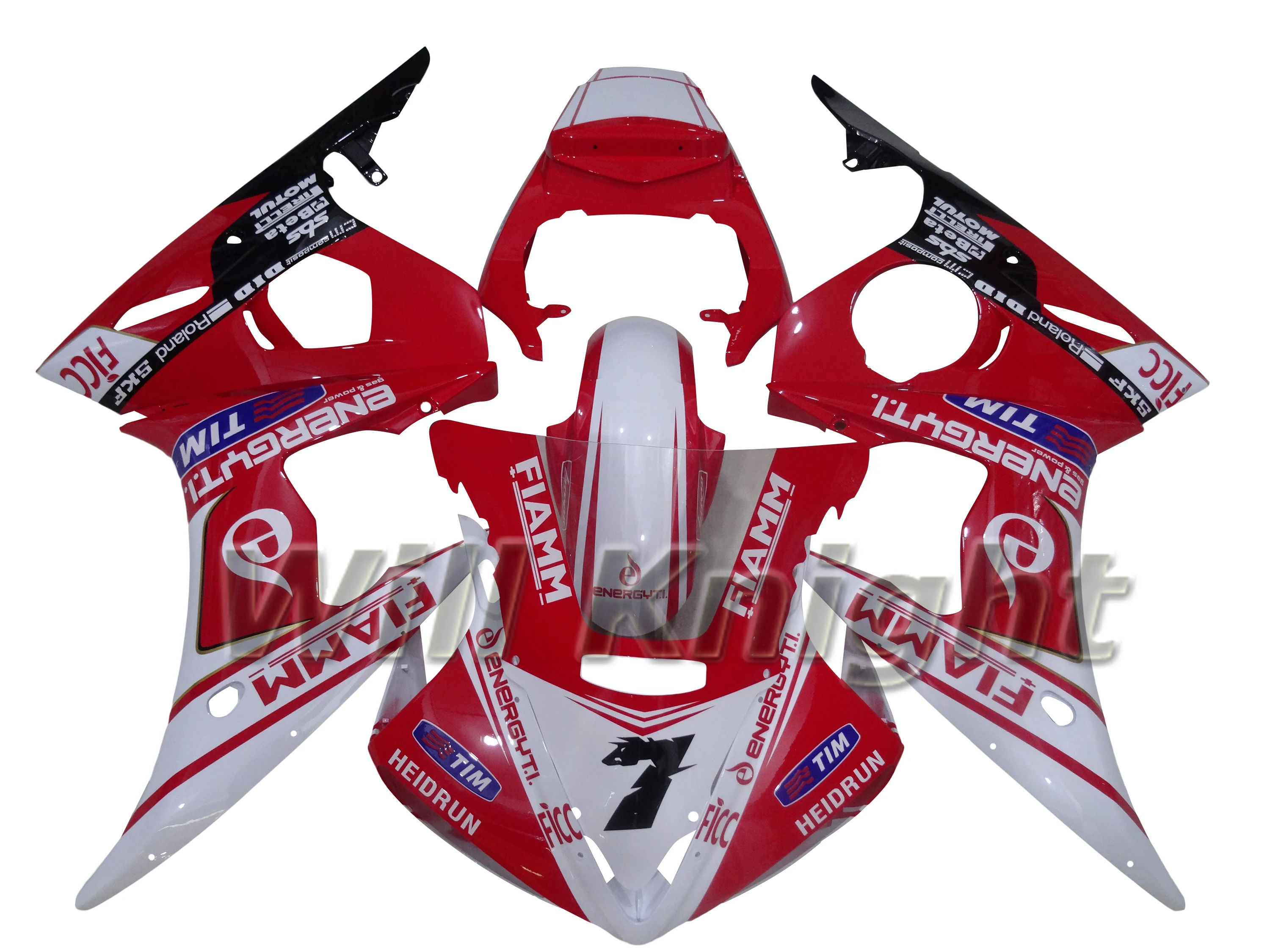 

ABS Motorcycle Bodywork Injection Fairing Kits for Yahama YZF R6 2005 Red White Body Cover
