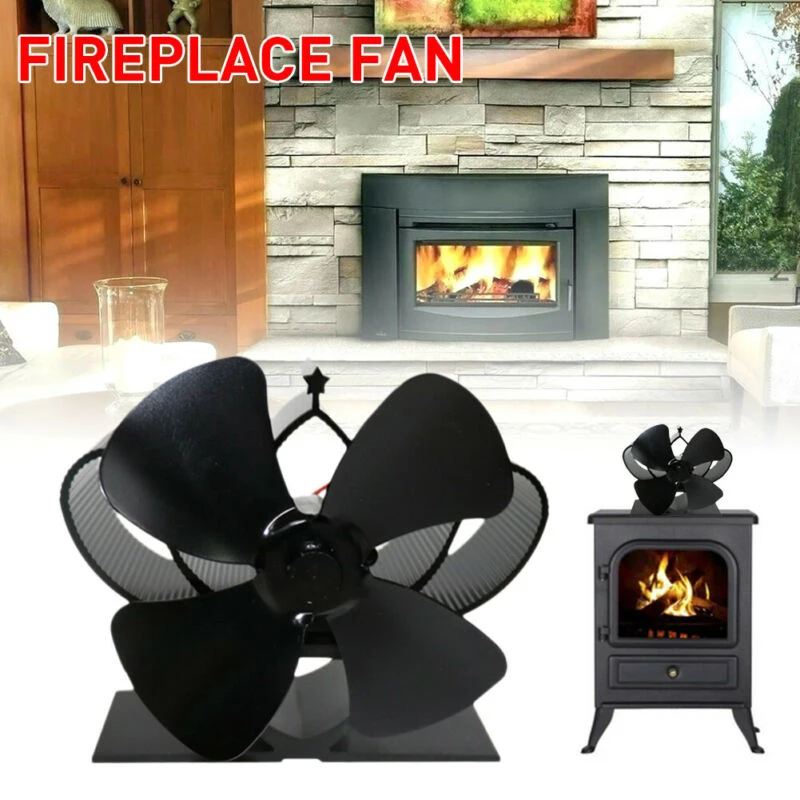 

Fireplace Stove Fan Burner Eco Friendly Silent 136x80x120mm Household Tool