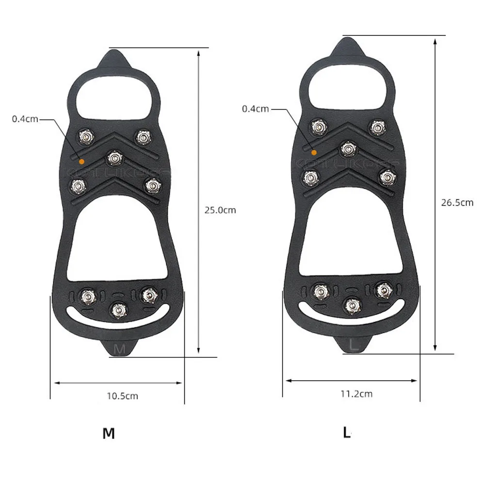 Anti-Slip Crampons 8-Stud Snow Ice Claw Climbing Spikes Grips Crampon Ice Spike For Winter Snow Spikes Cleats Boots Cover 1 Pair