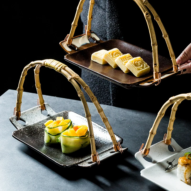 

Японский стиль керамическое блюдо тарелки для барбекю креативная керамическая посуда тарелки для суши фруктовые тарелки и днем закуска к ч...