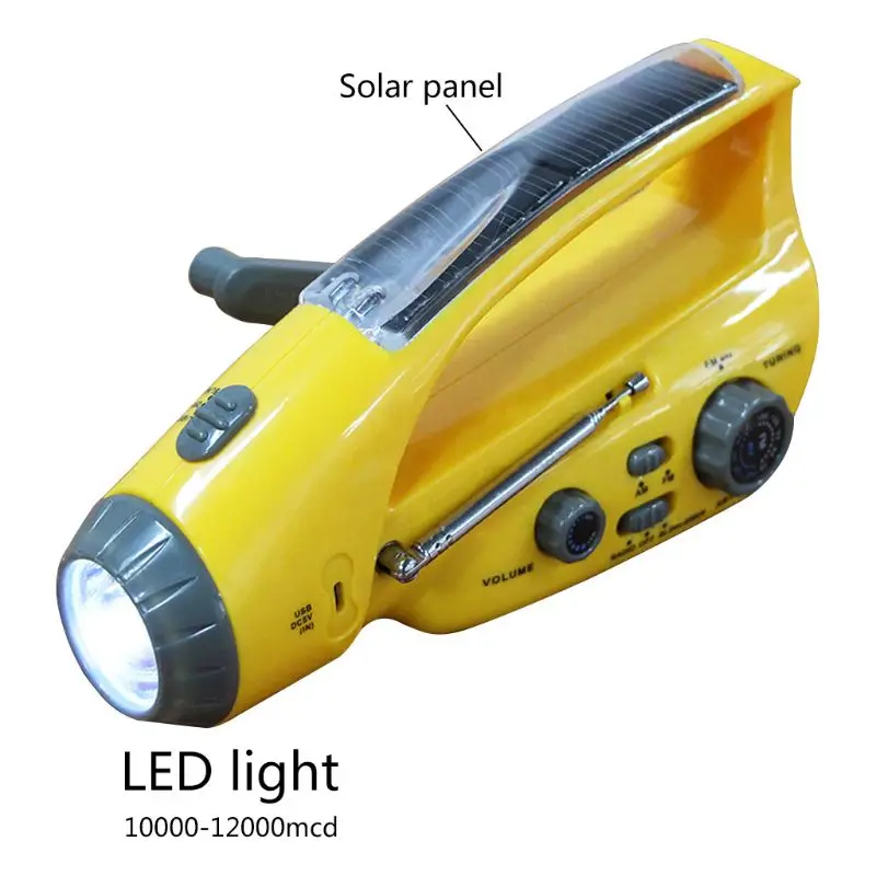 Портативный аварийный светодиодный фонарь на солнечной батарее зарядное