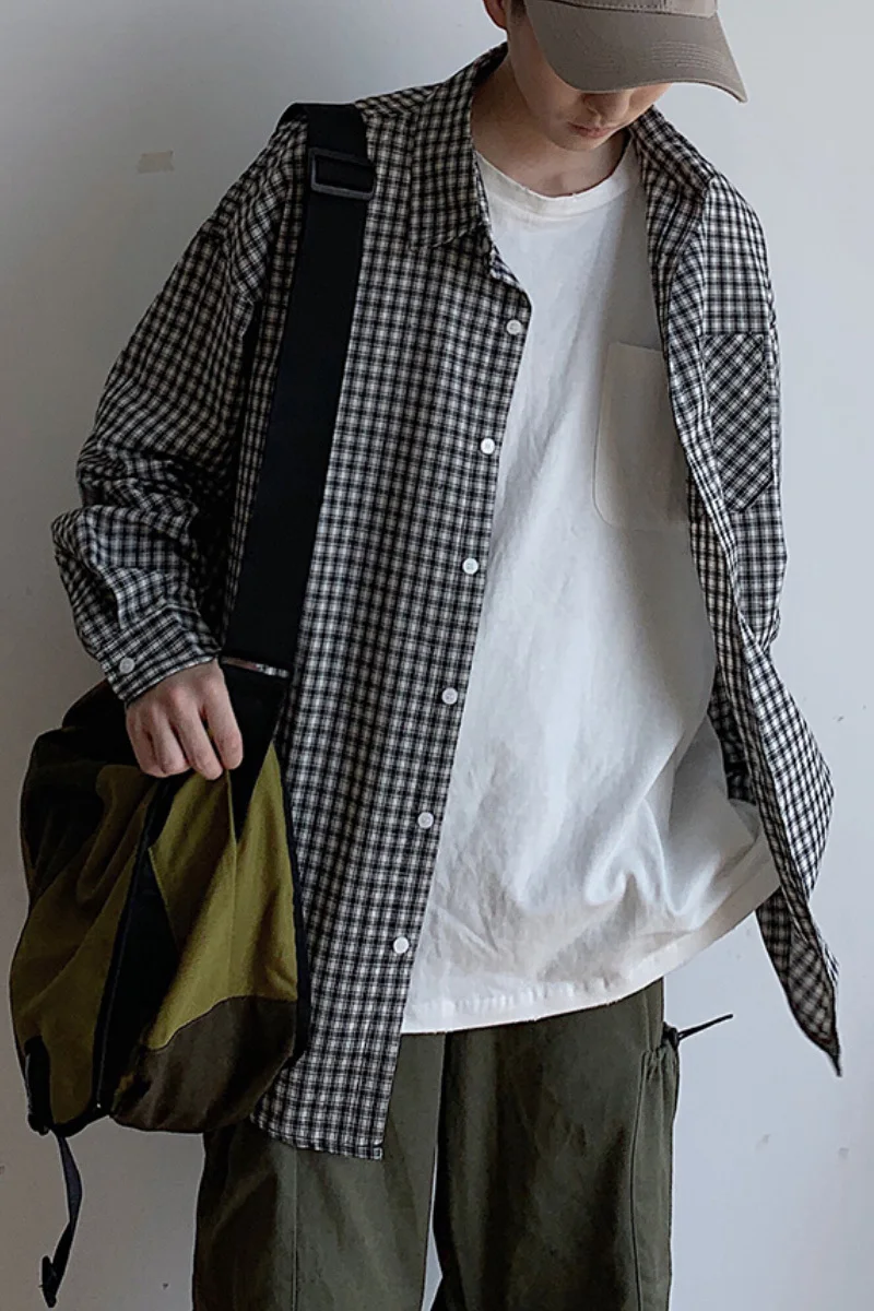 Новинка весна-осень 2019 корейская версия Ins клетчатая куртка мужская трендовая