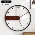 Большие круглые металлические настенные часы, беззвучные часы из кованого железа в современном минимализме, украшение для дома, гостиной, 4353 см