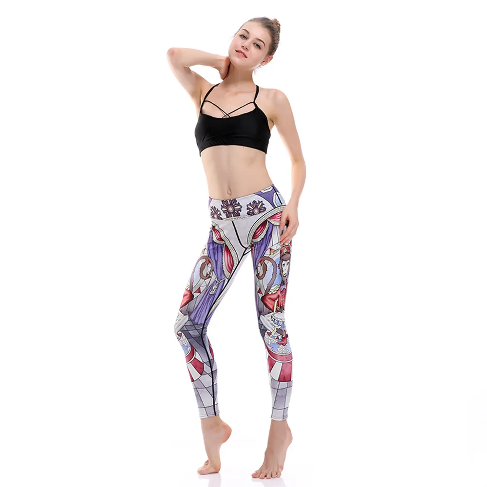 Модные женские пикантные Леггинсы с принтом молнии оранжевые спортивные штаны