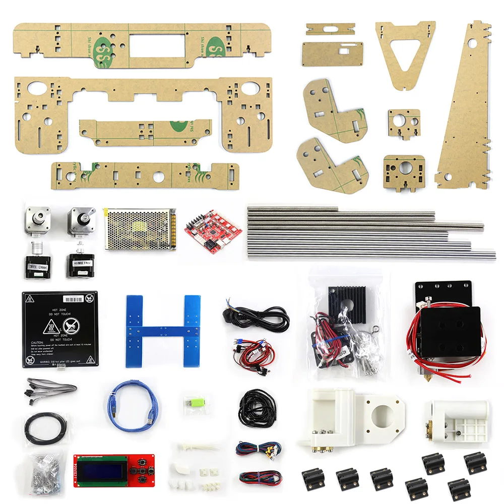 Anet A8 3D Printer Kit 3D Printer MK8 Extruder Nozzle Desktop Self Assembly Acrylic Frame LCD Screen Standard with 10M Filament