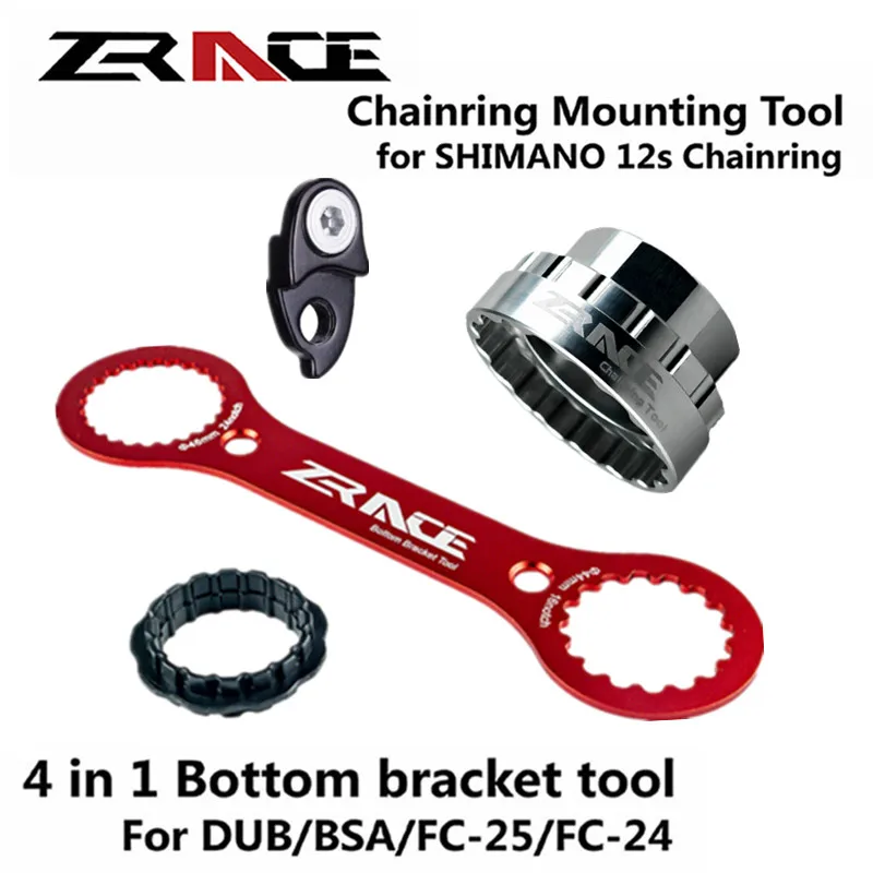 

ZRACE 4 in 1 Bicycle Bottom Bracket Wrench Tool for SRAM DUB, SHIMANO BSA / FC-25 / FC-24 MTB Road Bicycle BB Repair Tools