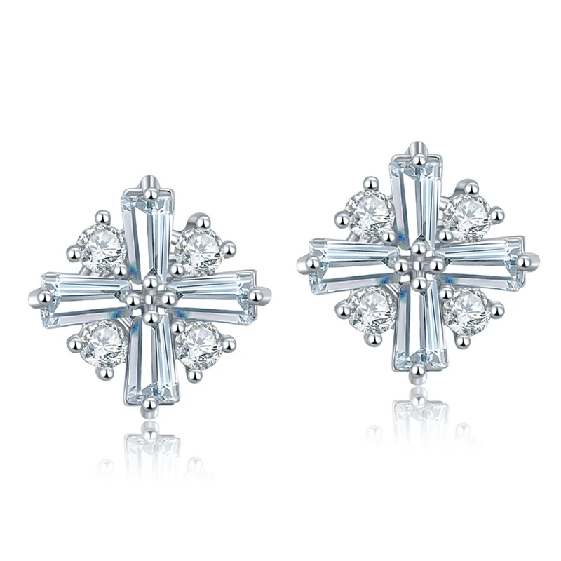 

ZSLBS Fine Luxury Zirconia Crystal Earrings For Women Flower Stud Earring Girl Jewelry Pendientes Boucle Oreille Femme Brincos