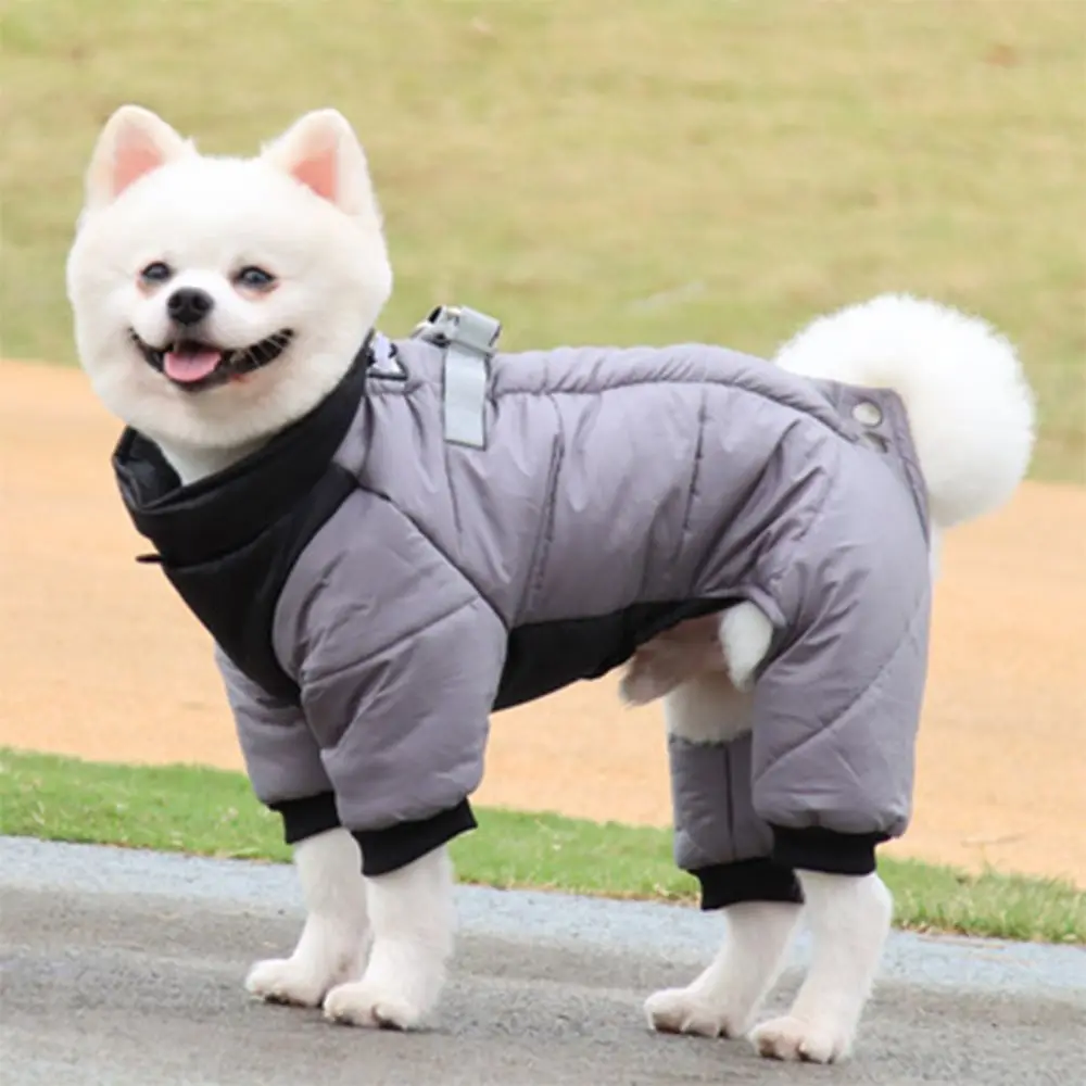 

Windproof Waterproof With Harness Reflective Thickening Pet Dog Clothes Dog Jacket Puppy Dog Coat Puppy Jumpsuit