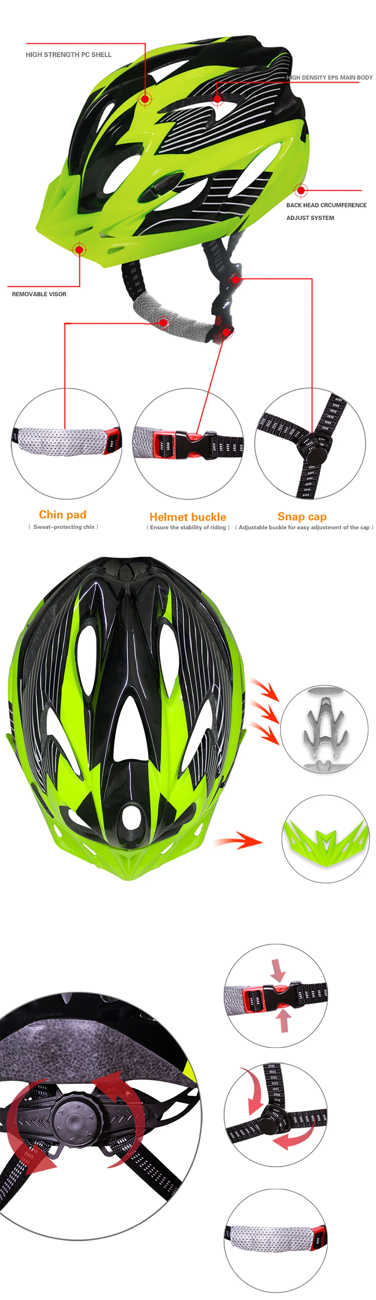 

Bicycle Helmets Ultralight Outdoor Bicycle Helmet Cycling Bike Split Helmet Mountain Road Bike Cycling Helmets.