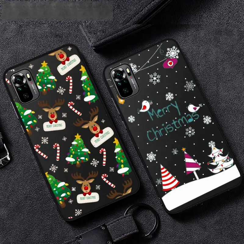 

Christmas new Year happy Cartoon Phone Case For Huawei P40 P20 P30 Mate 40 20 10 Lite Pro Nova 5t P Smart 2019